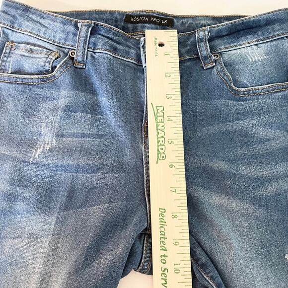 Boston Proper Skinny Weaved Ankle Mid Rise Jeans Woman's Size 27 - Picture 13 of 15